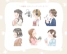 ヘアアレンジが可愛い♪横顔アイコン描きます SNS、ブログ等に使用出来ます✨ イメージ5