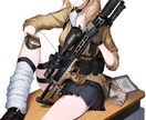 商用利用可！1枚絵・立ち絵作成します ミリタリー系・かっこいい雰囲気のイラストが得意です！ イメージ5