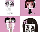 女の子のイラスト描きます ピンク色の絵ならまかせてください！ イメージ2