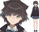 Live2D用パーツ分けイラスト制作します 女性男性どちらも対応可能な立ち絵イラストです イメージ2