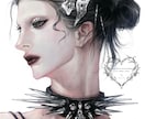 商用可／モード、ゴシック系イラストを制作致します ゴシックな雰囲気で中性的なイラストを描きます イメージ1