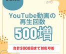 YouTubeの再生回数を500増やします 注文後24時間以内で対応！アカウント凍結のリスクなし! イメージ1