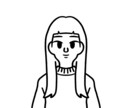 シンプルで可愛い似顔絵作成いたします 人物の特徴をチャーミングに描きます イメージ2