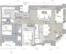 手書きスケッチ【間取り】描きます 内装の雰囲気に合わせて色味を調整します イメージ1