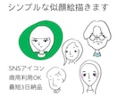 顔出しせずに垢抜け！シンプルな似顔絵描きます 印象に残る似顔絵ならお任せください イメージ1