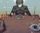一枚絵、ヴィネット図のイラストを描きます スチル、歌ってみたなどに使える一枚絵を作成！ イメージ8