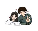 結婚式のウェルカムボードを作成します 温かい雰囲気のイラストを描きます‎^_^ イメージ3
