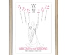 名前で作る誓いの言葉ポスターを作ります ウエルカムボード、結婚のプレゼントにもどうぞ！ イメージ1