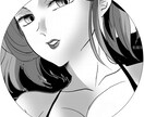 女性キャラのモノクロアイコン承ります 美しい女性のモノクロアイコンはいかがですか？ イメージ1