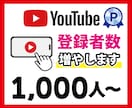 YouTube登録者1,000人～増加させます 【最高品質】30日の補償付き！アカウントの信用度アップに⭕️ イメージ1