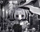 厚塗りでSNSアイコン､立ち絵､1枚絵描きます ゴシック、病み系、ロリィタ、ダークメルヘン、アンティークな絵 イメージ3