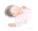 ふんわりかわいい【赤ちゃん似顔絵】を描きます 写真をもとに、記念日や成長記録用のイラストをお描きましす。 イメージ2