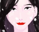 オシャレな女の子のアイコン描きます リアルと2次元の真ん中カワイイアイコン！男の子も描きます！ イメージ4