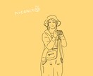 優しいタッチの線画イラスト描きます マスクの下の素敵な笑顔みせてみませんか？ イメージ4