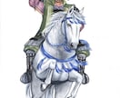 侍、戦国武将のイラスト描きます ややリアルタッチのアナログ手描きです。馬付きも可能です。 イメージ7