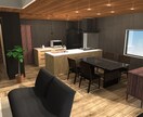 一級建築士が内装検討用の３DCGパースを制作します ～納得のいく家づくりを～複数パターン検討可能 イメージ2