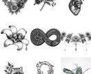 世界に一つの繊細なタトゥーデザインお作りします 手描きの一点物、心に残るデザインを。 イメージ7