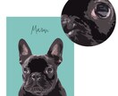 うちの子（犬　猫　ペット）の似顔絵アートを作ります お気に入りの写真がアート作品に。本格的なキャンバスパネル仕上 イメージ3
