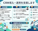 CRM導入と運用支援をします 顧客管理を一元化し、営業・マーケを自動化します イメージ1