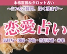 霊視恋愛占い｜恋のお悩みを【2つ】丁寧に鑑定します 相手の気持ち・未来・復縁・不倫・音信不通…どんなお悩みもOK イメージ1