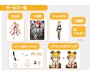 Vtuber用モデリング、立ち絵・一枚絵作成します 依頼が初めての方も大歓迎！ご気軽にご相談ください！ イメージ2