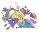 カラフルなイラスト作成します わくわくする不思議でPOPなイラスト イメージ4