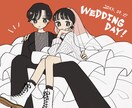 ウェディング・記念日イラスト描きます 個性的なドレス・こだわりの衣装など◎ イメージ2