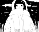 ゆるいモノクロイラスト描きます SNSアイコン・動画用・一枚絵・挿絵など ◎商用OK イメージ1