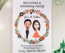 SNS映え！似顔絵・写真で作る特別な結婚式します 【高品質×低価格】お急ぎOK！プロが作る映える記念日アイテム イメージ6