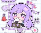 もちもち！シール風／ちびキャラ／ミニキャラ描きます 動画や配信、グッズ映え◎シール紙やネップリにもおすすめ！ イメージ7