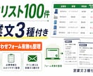 営業リスト100件と営業文3種を作成します 見込み客リスト100件と営業文3種をまとめて納品 イメージ1