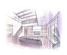 建築パースを手書きにて作成いたします 構想・計画初期イメージの雰囲気や風合いを表現します イメージ1