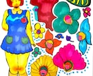 サイケでポップな似顔絵・アイコン描きます "ちょっとぶっ飛んでて可愛い"似顔絵アイコンを制作します イメージ3