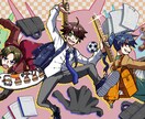 少年漫画風のカッコイイ1枚絵描きます 躍動感がありカッコイイ配信画面や動画のサムネイルを描きます！ イメージ1