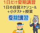 夏期講習授業＋宿題による自習で学習サポートします 自習が身についているかの小テストもします イメージ1