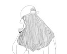 手描きのマジックペン風シンプル線画アイコン描きます 小物,カラー,肩下,名前入りの内組み合わせ4点まで無料♪ イメージ4