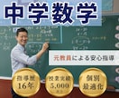中学校数学専門指導☆オンライン家庭教師をします 公立中学校16年×5000回以上の授業実績で確実サポート イメージ1