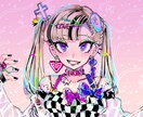 ゆめかわ/地雷系な女の子描きます 動画用、スチル、アイコン等、かわいいイラストをご希望の方に！ イメージ1