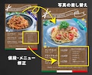 即日対応！メニュー表の修正・差し替え対応します 既存メニュー表の更新作業に対応します。 イメージ2