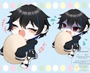 細かい部分もキュートに描画！ミニキャラ描きます グッズや似顔絵など使用用途多数★ イメージ6