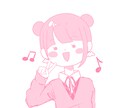可愛い女の子のイラスト描きます 立ち絵、SNS用のアイコンなど◎ イメージ6