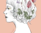 リアルな似顔絵と植物でお洒落なアイコンを描きます SNSのアイコン、ブログ、名刺などにどうぞ イメージ3