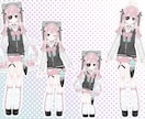 立ち絵＋高可動Live2Dモデリングまで制作します ガチ恋距離、ミニキャラ化、高可動域対応可能です！ イメージ6