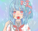 Twitterアイコン、キャス画描きます 元デザイナーが病みかわゆめかわイラスト描きます イメージ1