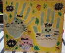 手形、足形アート描きます クレヨンを使って味のある可愛い絵に仕上げます イメージ1