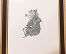 お部屋に似合うユニークな絵を手書きします 動物や植物、人間などの生き物を原画にしますインテリアなどに イメージ2