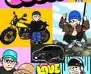 アイコン、壁紙等に使えるポップなイラスト描きます お気軽にご連絡ください！ご依頼お待ちしてます♪ イメージ1