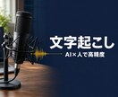 AIと人で高精度に音声を文字起こしします 整文/タイムコード/字幕SRT対応・鍵不要で機密厳守 イメージ1