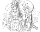 線画のモノクロイラスト描きます 雰囲気のある線画イラストであなたのお手伝いさせてください イメージ4