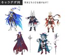 キャラデザから可！立ち絵、三面図、武器、制作します 厚塗りのファンタジー風のイラストを描きます。武器も描けます。 イメージ6